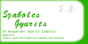 szabolcs gyurits business card